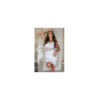 Robe sensuelle et habillée avec maille transparente blanche 